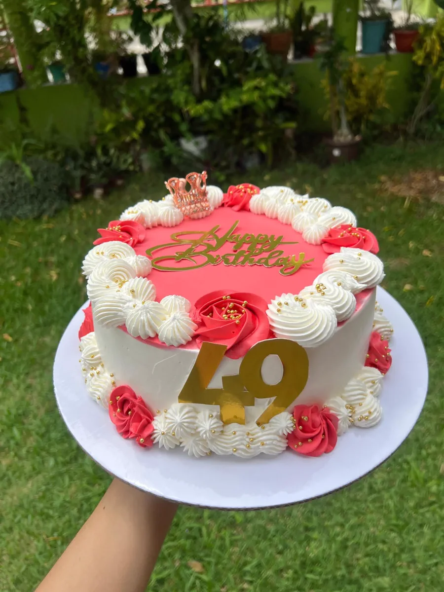 Pastel de cumpleaños con número 49